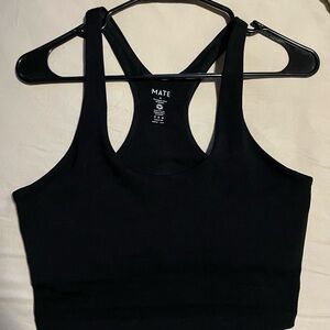 MATE the Label Black Crop Top